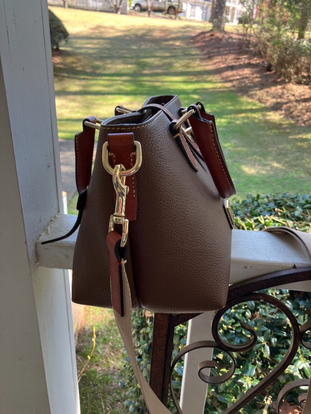 Dooney & Bourke Satchel with Web - Picture 2 of 7
